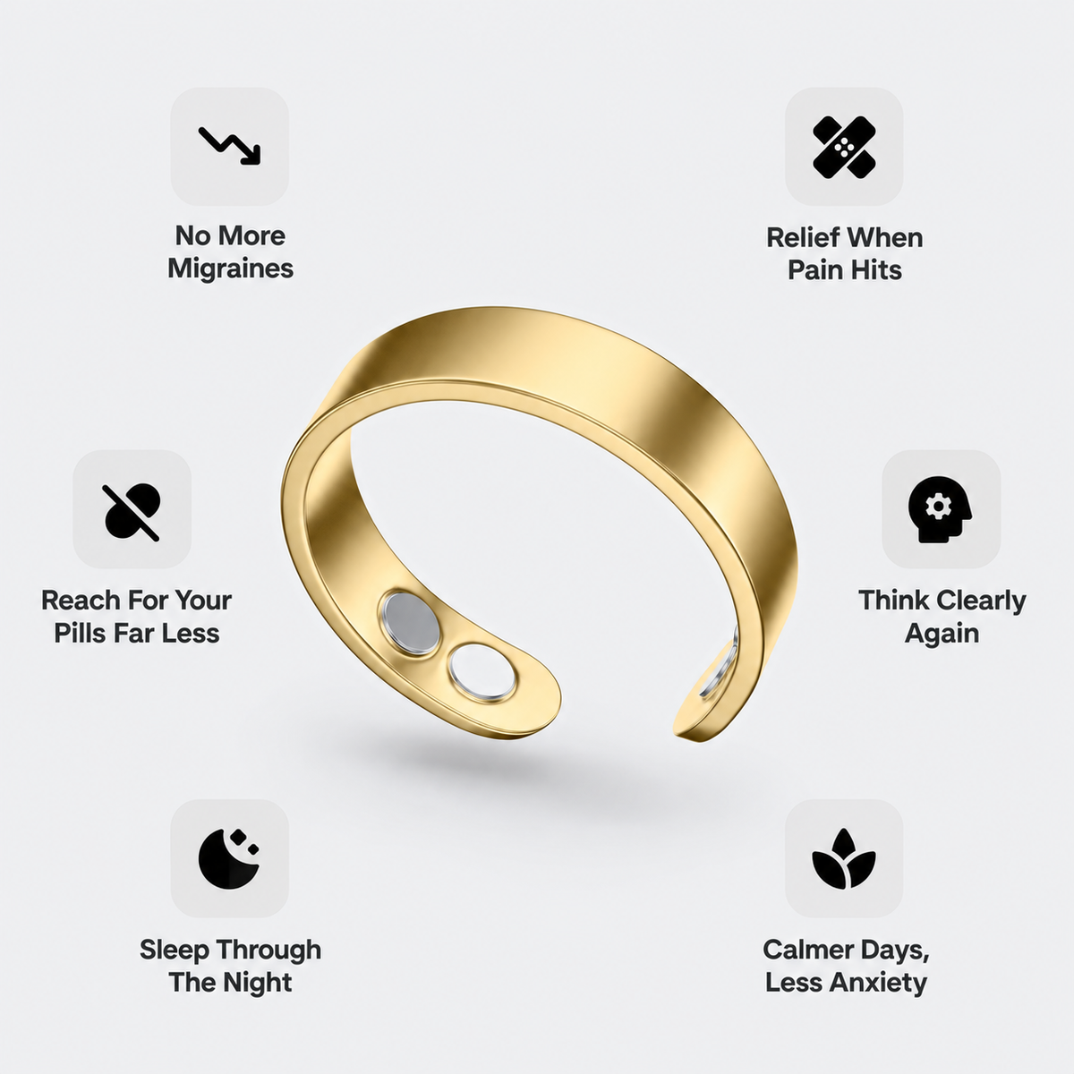 Vitality Ring with six benefits #Color_Gold